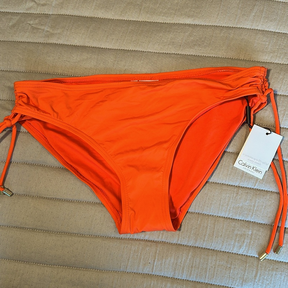 NEW w/tags Calvin Klein Orange Bikini Bottom sz L
